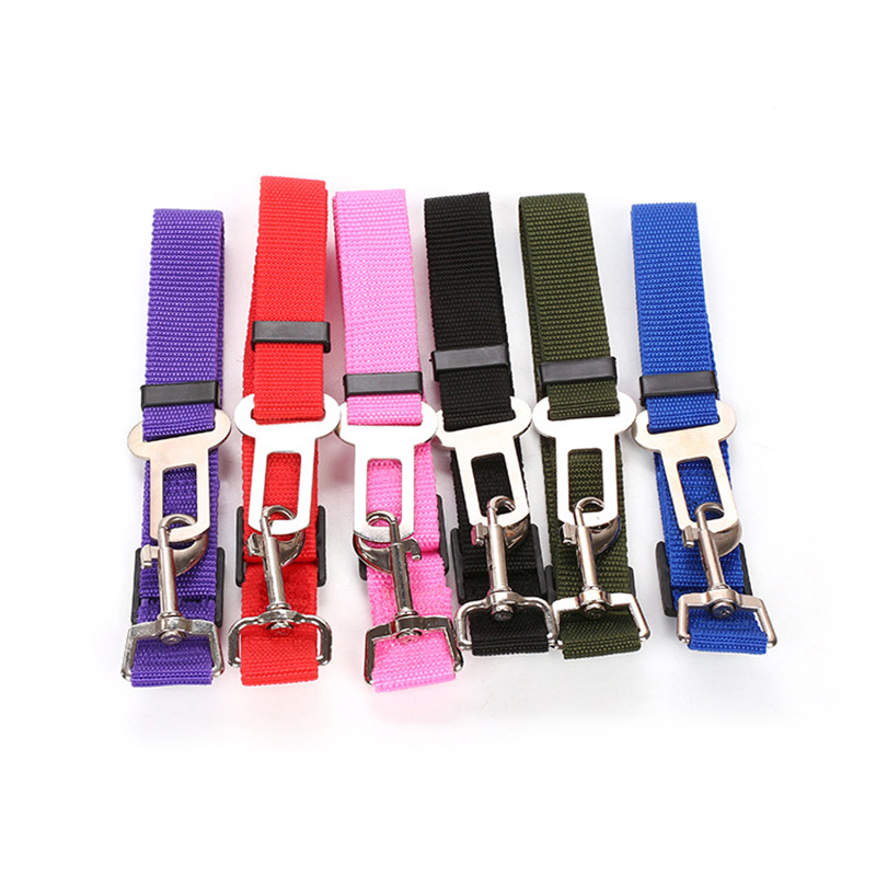 Car Seat Belt Safety Protector Travel Pets Accessories Dog Leash Collar Breakaway Solid Car Harness