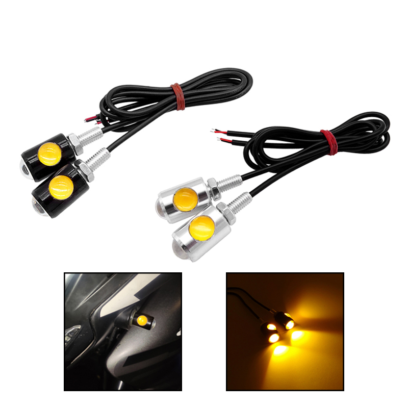 2 Pcs LED Motorcycle Signal Lamp Super Bright LED Car Tail Rear Light Brake Fog Lamp Bulb