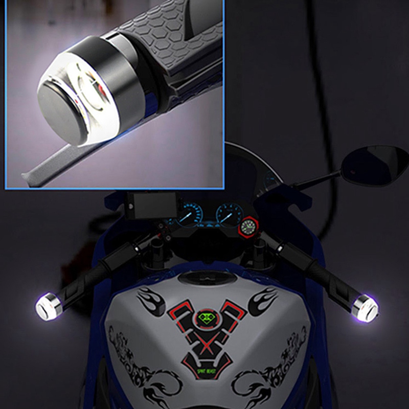 2pcs Universal Led Motorcycle Handlebar Turn Signal Light Indicator Flasher