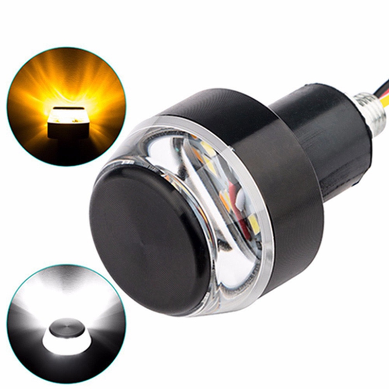 2pcs Universal Led Motorcycle Handlebar Turn Signal Light Indicator Flasher