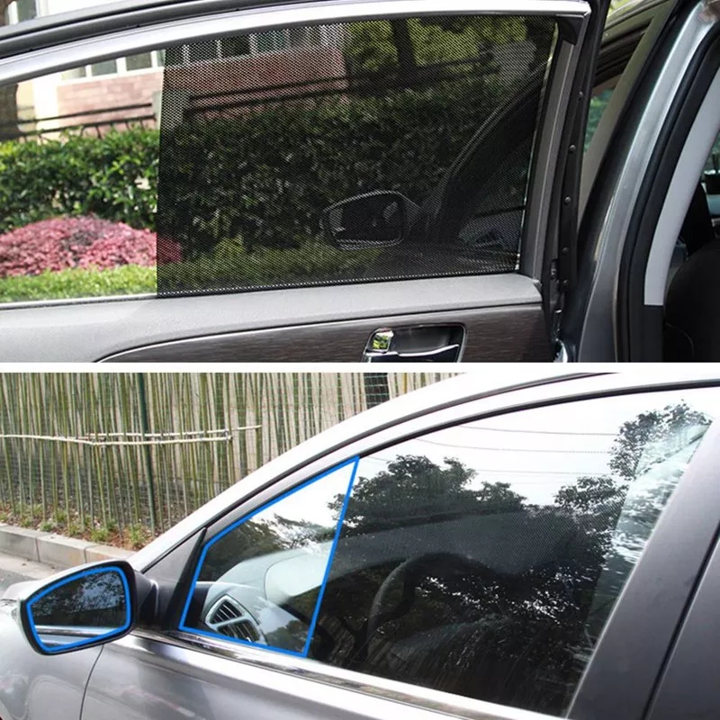 2pcs/Lot Universal UV Sticker Car Sunshades Sticker Side Window Sunshades Sunscreen Film Sticker