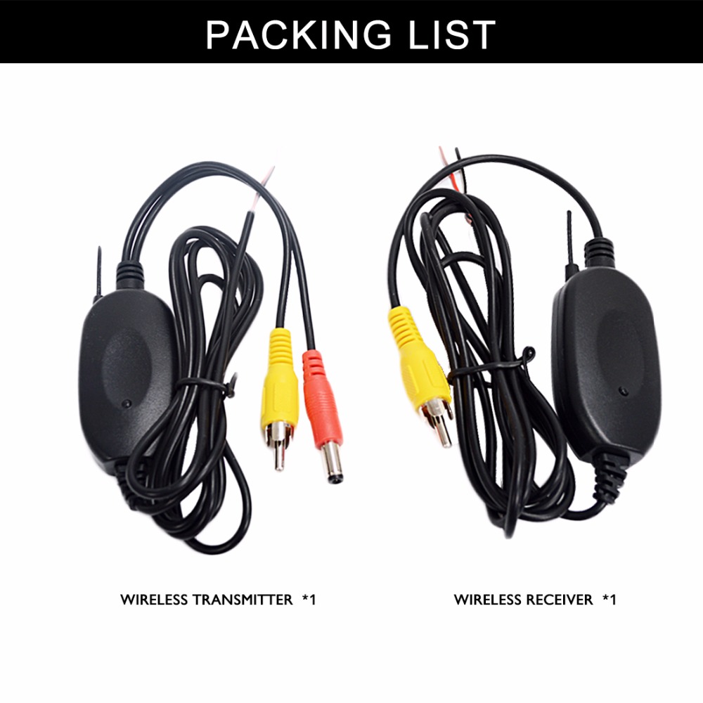 2.4G Wireless Video Transmitter Receiver Kit for Car Rear View Camera /DVD Monitor Screen