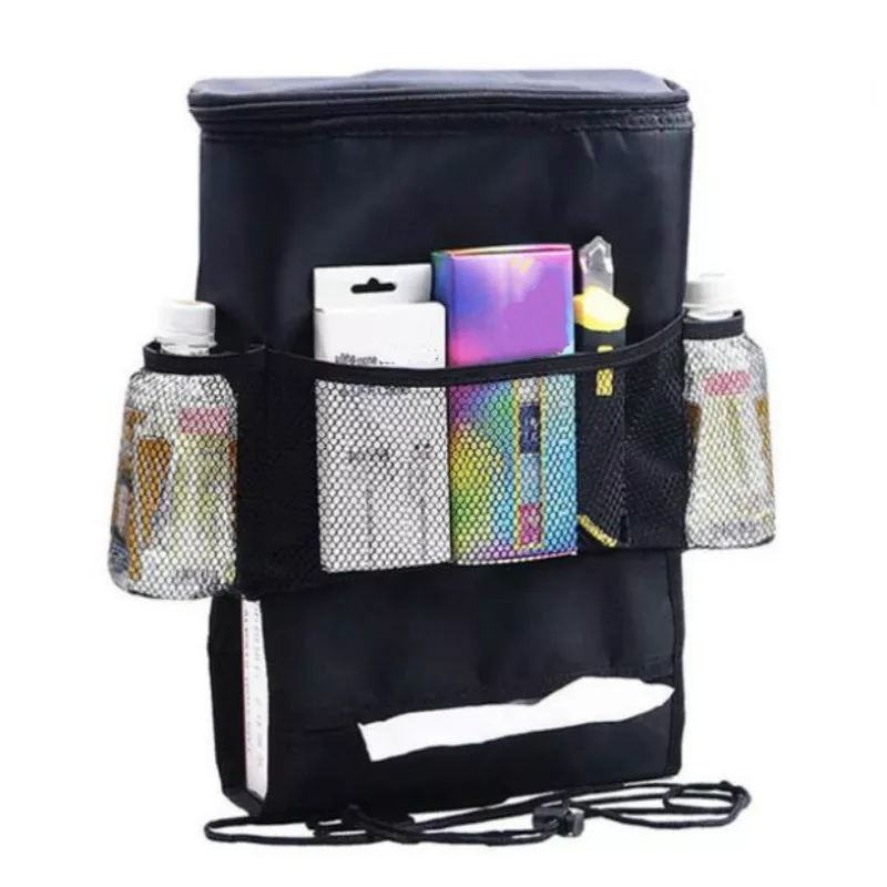 Car Seat Back Multi-Pocket Ice Pack Bag Hanging Organizer Collector Storage Box