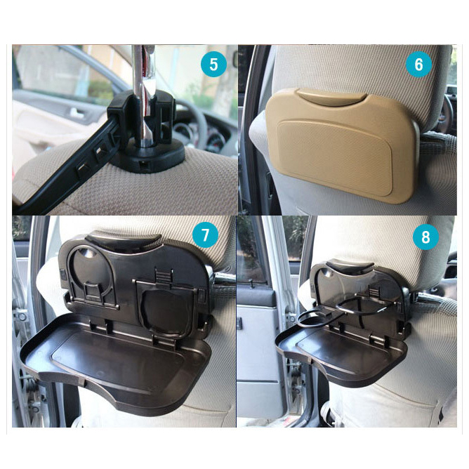 New Folding Car Drink Holder Auto Back Seat Table Drink Food Cup Tray Holder Stand Desk
