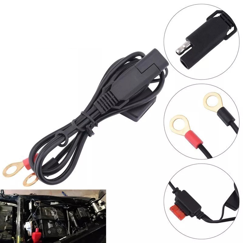 12V Motorcycle Battery Charger Terminal To SAE Quick Disconnect Cable  Output Connector