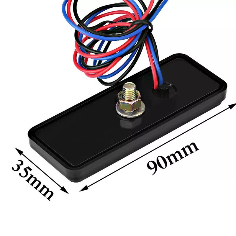 1PCS Motorcycle Brake Light Truck ATV LED Rectangle Reflector Tail Brake Stop Light