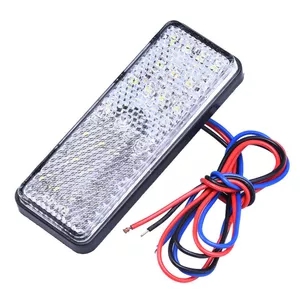 1PCS Motorcycle Brake Light Truck ATV LED Rectangle Reflector Tail Brake Stop Light