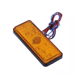 1PCS Motorcycle Brake Light Truck ATV LED Rectangle Reflector Tail Brake Stop Light