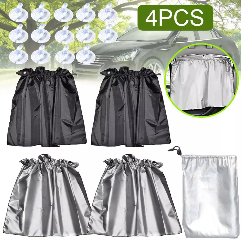 New 2/4pcs Car Sunshade Auto Side Window Curtain Summer SUN UV Polyester Privacy Protector Sheet