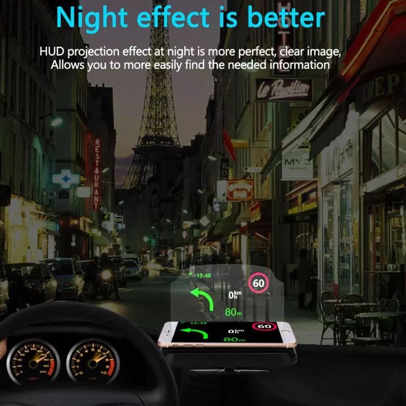 New Car Navigation Mobile Phone Bracket Wireless Head Up Navigation Holder Display Folding Projector