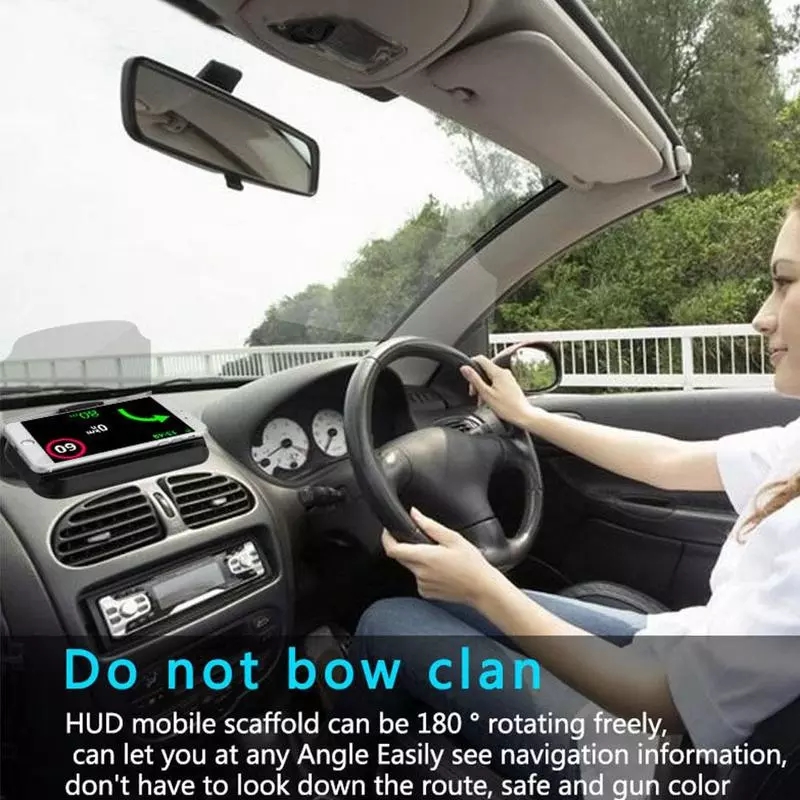 New Car Navigation Mobile Phone Bracket Wireless Head Up Navigation Holder Display Folding Projector