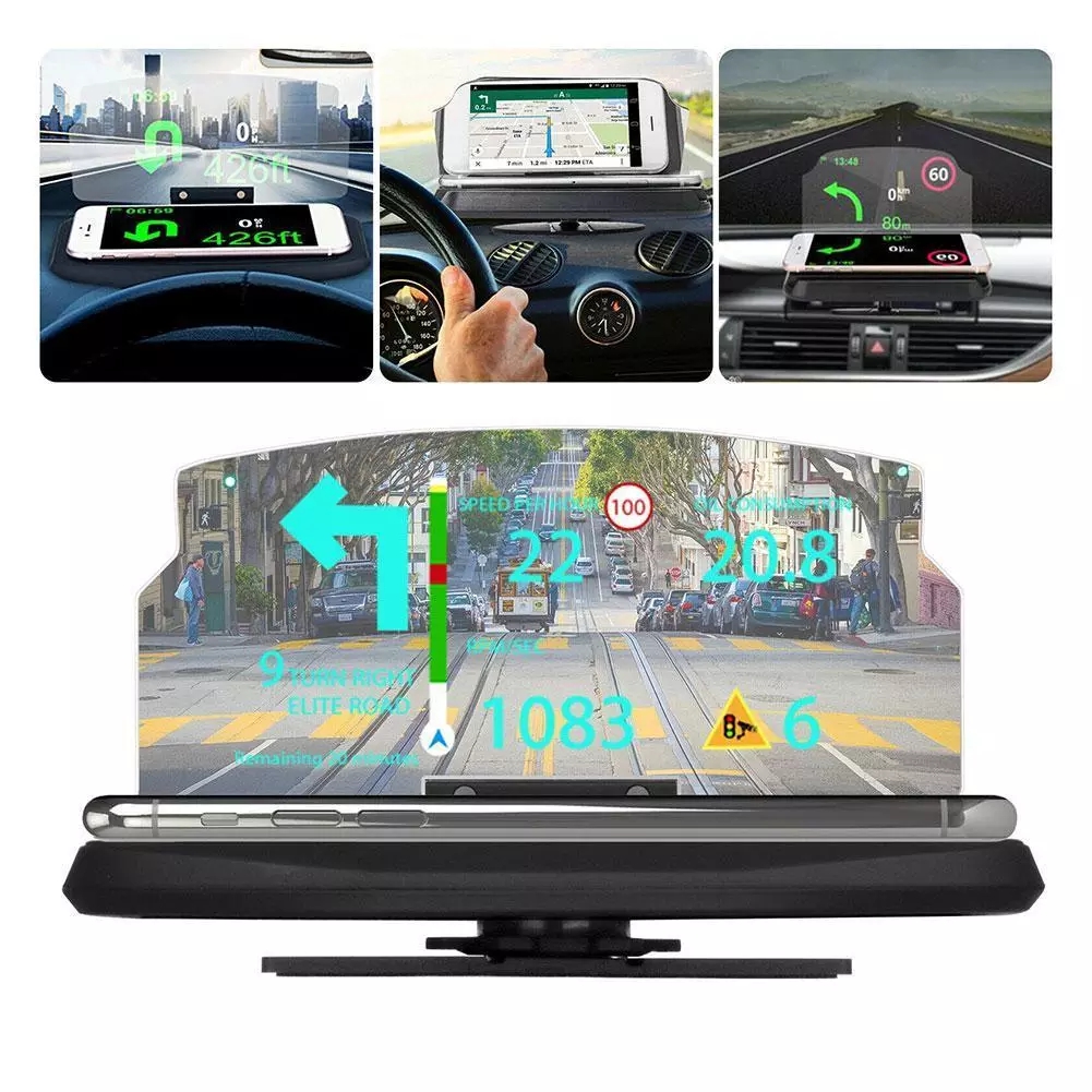 New Car Navigation Mobile Phone Bracket Wireless Head Up Navigation Holder Display Folding Projector