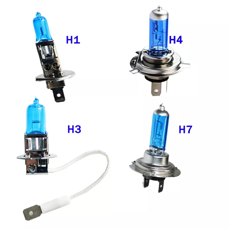 1 Pair Super White Halogen Bulb H1 H3 H4 H7 H8 H9 H11 9005 HB3 9006 HB4 12V 55W Car Headlight Lamp