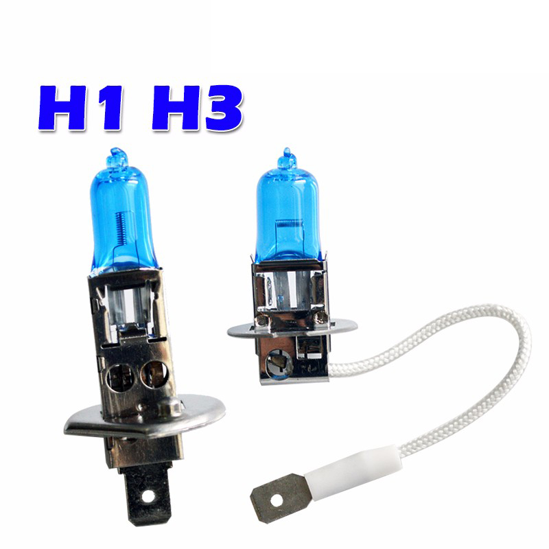 1 Pair Super White Halogen Bulb H1 H3 H4 H7 H8 H9 H11 9005 HB3 9006 HB4 12V 55W Car Headlight Lamp