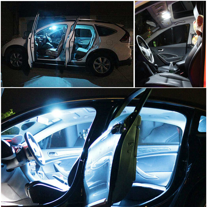 1Pair  C10W C5W LED COB Festoon 12V White bulbs for car License plate Interior Reading Light