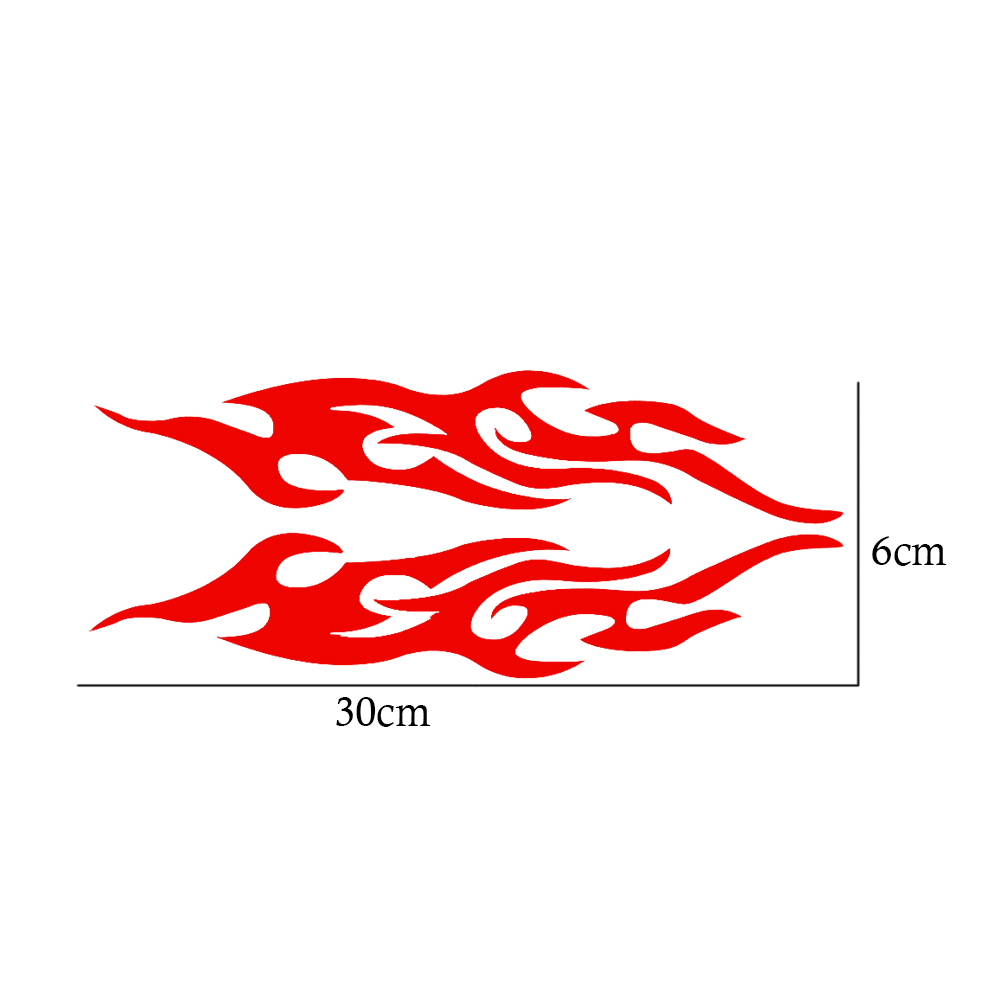1Pair Universal Flame Fire Sticker Vehicle Decal Car Bumper Door Body Vinyl Decor Car Sticker