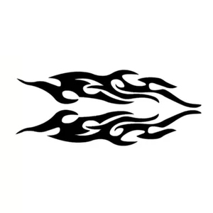 1Pair Universal Flame Fire Sticker Vehicle Decal Car Bumper Door Body Vinyl Decor Car Sticker