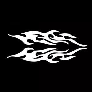 1Pair Universal Flame Fire Sticker Vehicle Decal Car Bumper Door Body Vinyl Decor Car Sticker