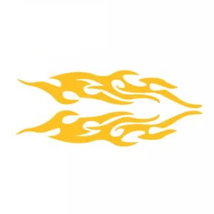 1Pair Universal Flame Fire Sticker Vehicle Decal Car Bumper Door Body Vinyl Decor Car Sticker
