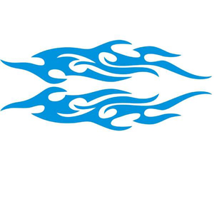 1Pair Universal Flame Fire Sticker Vehicle Decal Car Bumper Door Body Vinyl Decor Car Sticker