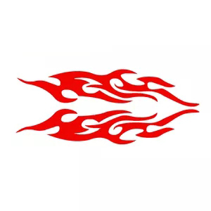 1Pair Universal Flame Fire Sticker Vehicle Decal Car Bumper Door Body Vinyl Decor Car Sticker