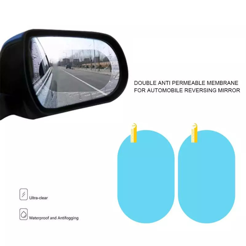 1 Pair Auto Car Anti Water Mist Film Anti Fog Coating Rainproof Rearview Mirror Protective Film