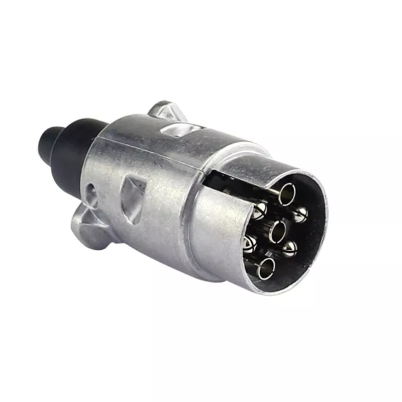 New Durable 7 Pin Aluminium Alloy Plug Trailer Car Truck Towing Electrics 12V Connector EU