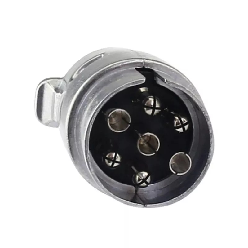 New Durable 7 Pin Aluminium Alloy Plug Trailer Car Truck Towing Electrics 12V Connector EU
