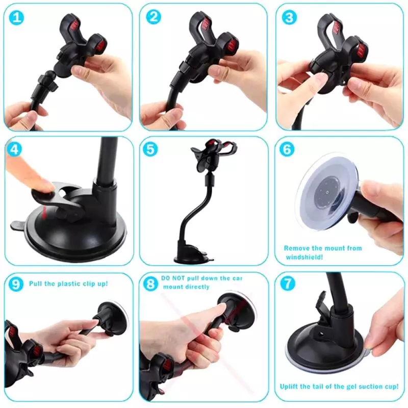 New Car Phone Holder Stand Suction Cup Mount Mobile Phone Holder Car Accessories Interior Stand