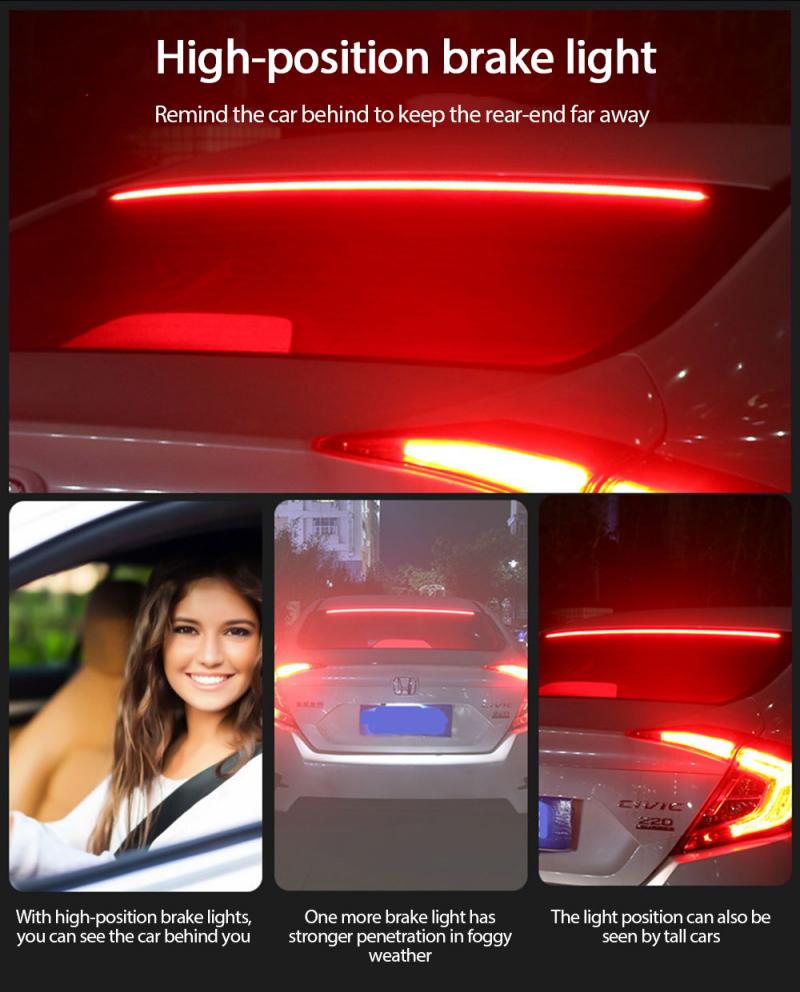 New 12V Car brake lights Modified Flashing Light LED Decorative Light Warning Light Bar