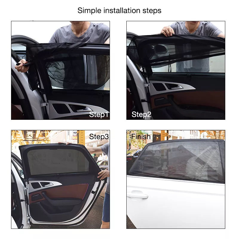 1 Pair Car Styling Protector Window Cover Sunshade Curtain UV Protection Shield Auto Universal Film
