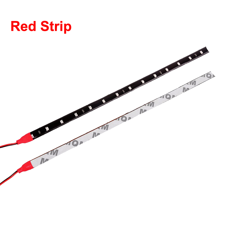 1PCS  30cm 15LED Strip Light High Power 12V Bulb Atmosphere Decorative lamp Auto interior Light Modification Ambient Light