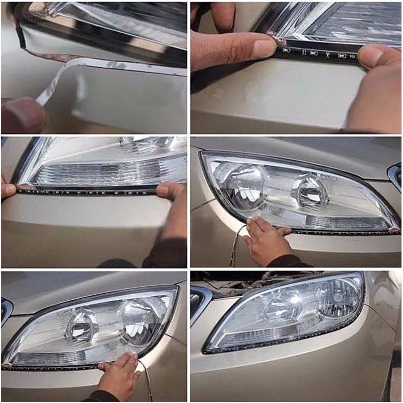 1PCS  30cm 15LED Strip Light High Power 12V Bulb Atmosphere Decorative lamp Auto interior Light Modification Ambient Light
