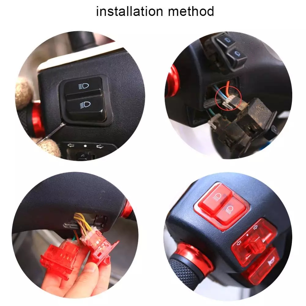 New For GY6 Switches 50cc 125cc 150cc Moped Scooter Head Light Horn Dimmer Turn Starter Single Switch Button