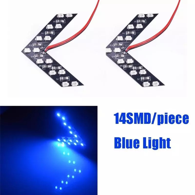 1 Pair LED Rearview Mirror Panel Light DIY Mirror Indicator Turn Signal Light Rearview Mirror Light