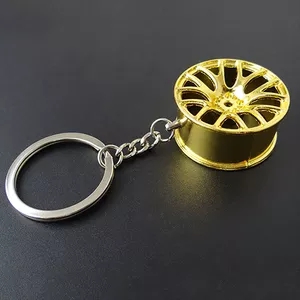Mini Keychain Car Wheel Hub Key Chain Auto Repair Parts Car Mini Tire Wheel Key Chain For Car Key Decoration