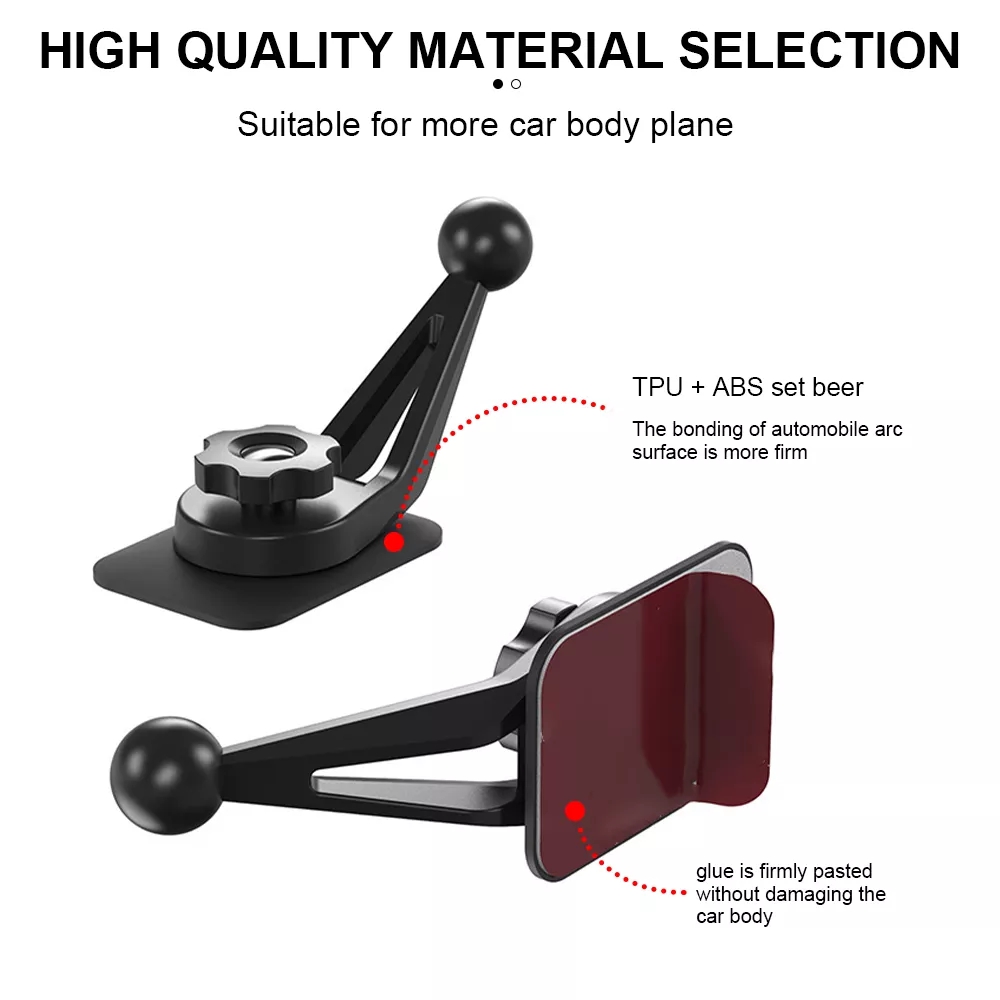 Automobile 360 Degrees Turn Mobile Phone Paste Bracket Base Bracket Car Dashboard Table Surface Glue Bracket Flexible Holder