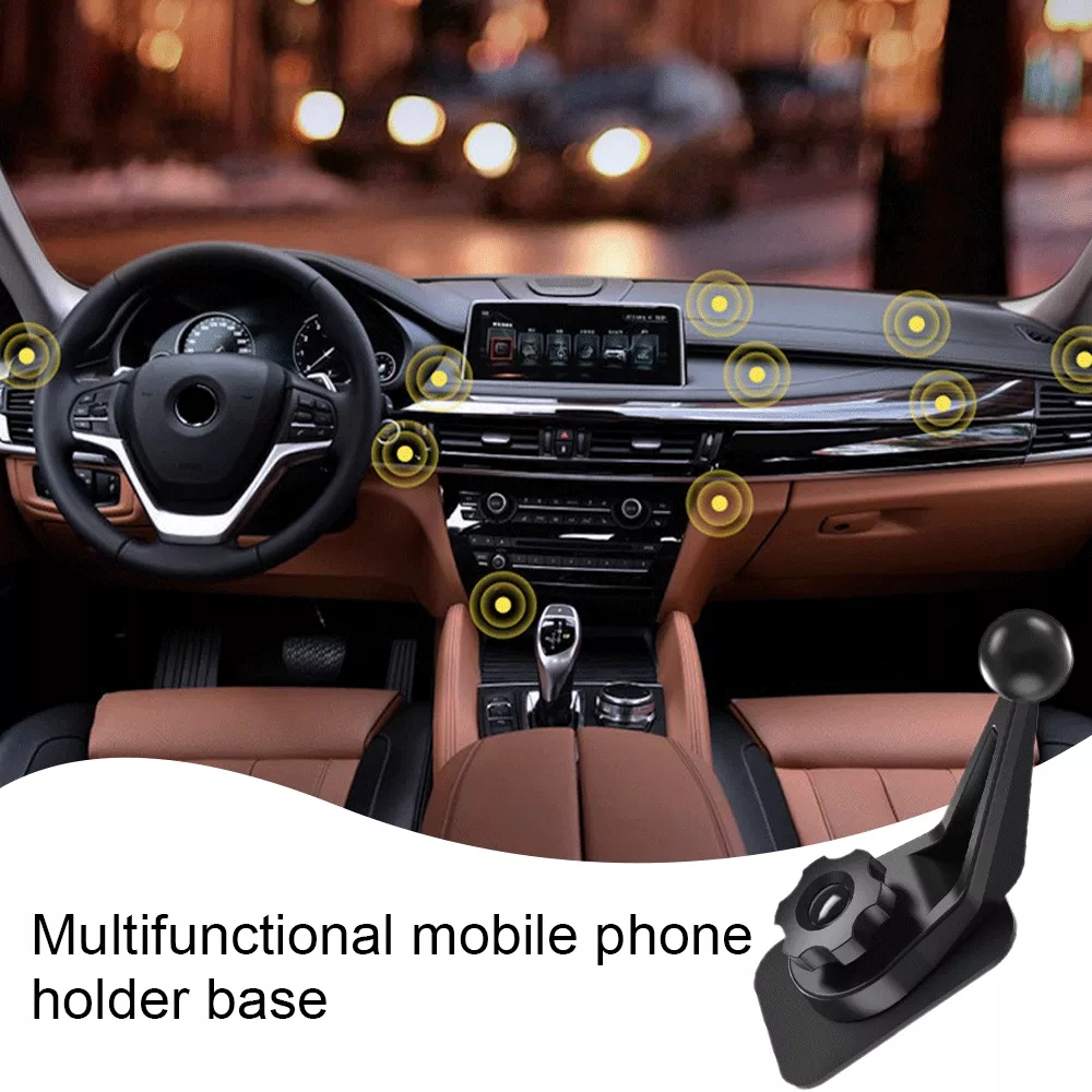 Automobile 360 Degrees Turn Mobile Phone Paste Bracket Base Bracket Car Dashboard Table Surface Glue Bracket Flexible Holder