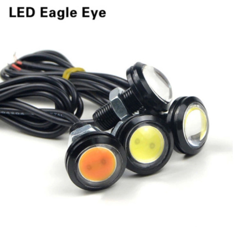 1 Pair 18mm Eagle Eye Light Waterproof Fog Light 9w 12v Led Daytime Running Car Parking Reverse Backup Parking Signal Lamps