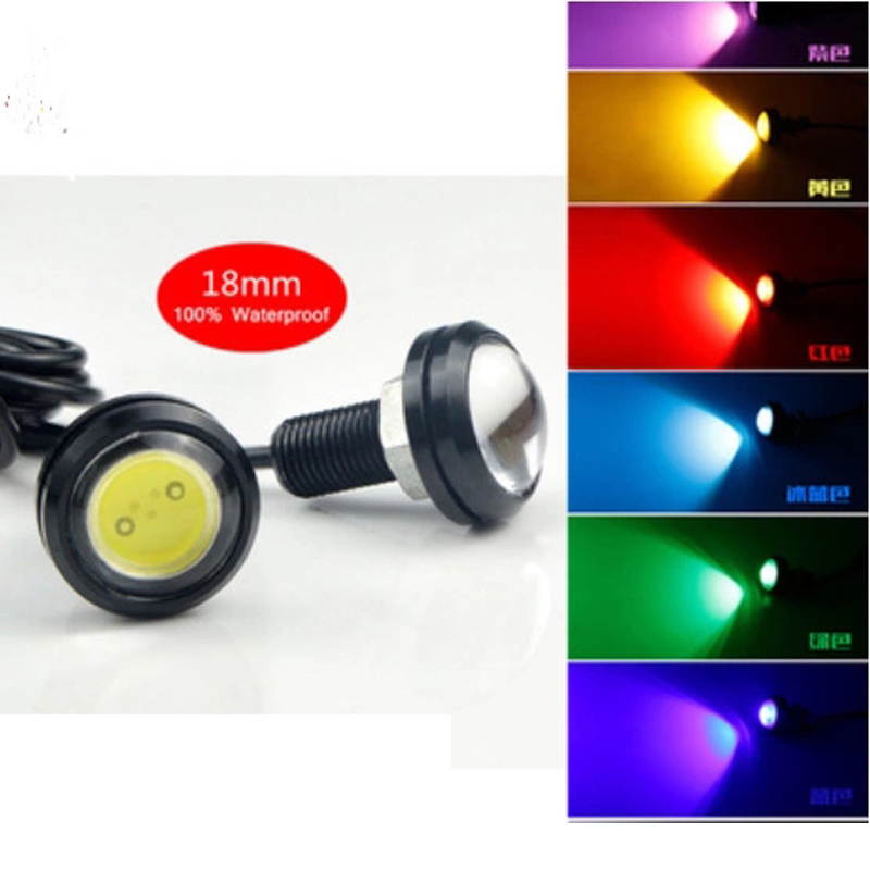 1 Pair 18mm Eagle Eye Light Waterproof Fog Light 9w 12v Led Daytime Running Car Parking Reverse Backup Parking Signal Lamps
