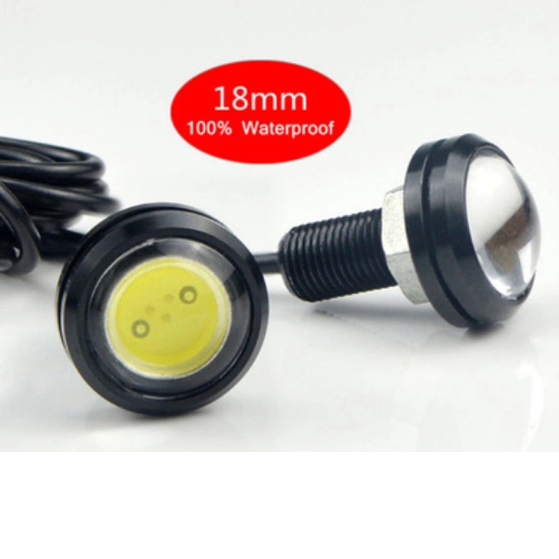 1 Pair 18mm Eagle Eye Light Waterproof Fog Light 9w 12v Led Daytime Running Car Parking Reverse Backup Parking Signal Lamps