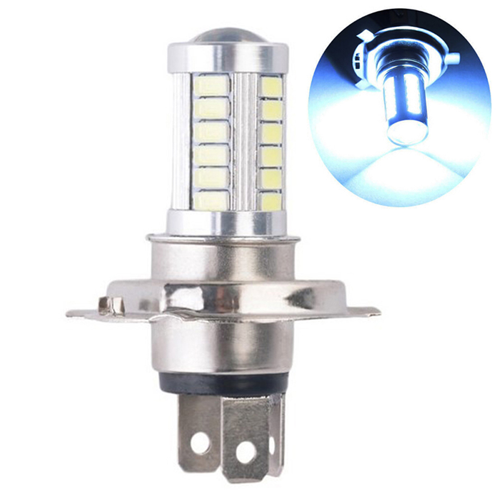1 Pair  H4 33SMD LED Motorcycle Headlight Bulbs 800LM 6500K Led Moto Motorbike Daytime Running Light Car Light