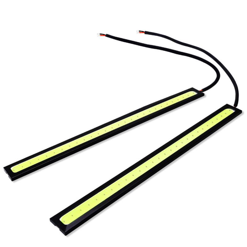 2Pcs Car LED Strip Light Waterproof Daytime Running Light DC12V DRL COB LED Strip Light Bar LED Turn Signal Light