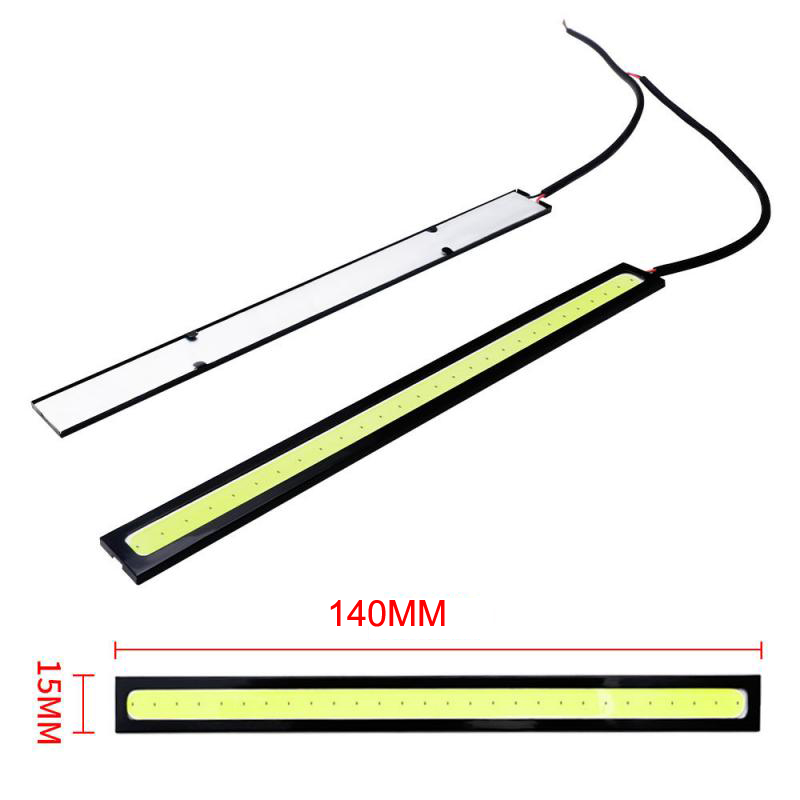 2Pcs Car LED Strip Light Waterproof Daytime Running Light DC12V DRL COB LED Strip Light Bar LED Turn Signal Light
