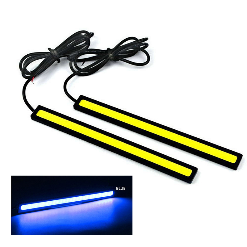 2Pcs Car LED Strip Light Waterproof Daytime Running Light DC12V DRL COB LED Strip Light Bar LED Turn Signal Light