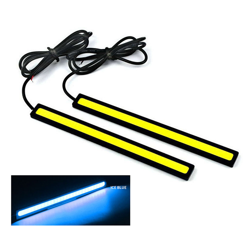 2Pcs Car LED Strip Light Waterproof Daytime Running Light DC12V DRL COB LED Strip Light Bar LED Turn Signal Light