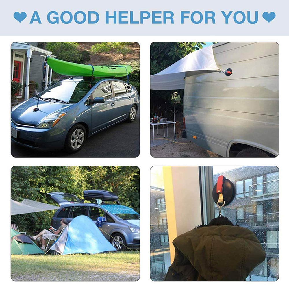 1PC Car Mount Luggage Anchor Heavy Duty Suction Cup Anchor Strong Suction Cups Multi-function Camping Tarp Hanging Tool