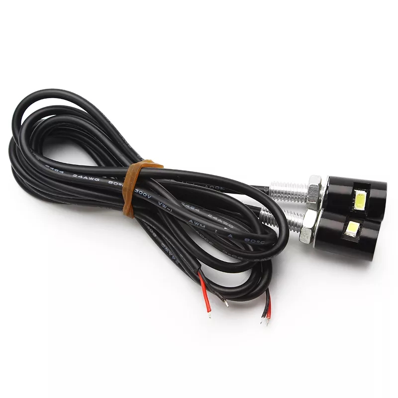 New  Universal  1 Pair White LED Car Motorcycle  Styling License Plate lamp 12V Car LED License Plate Bolt Lights
