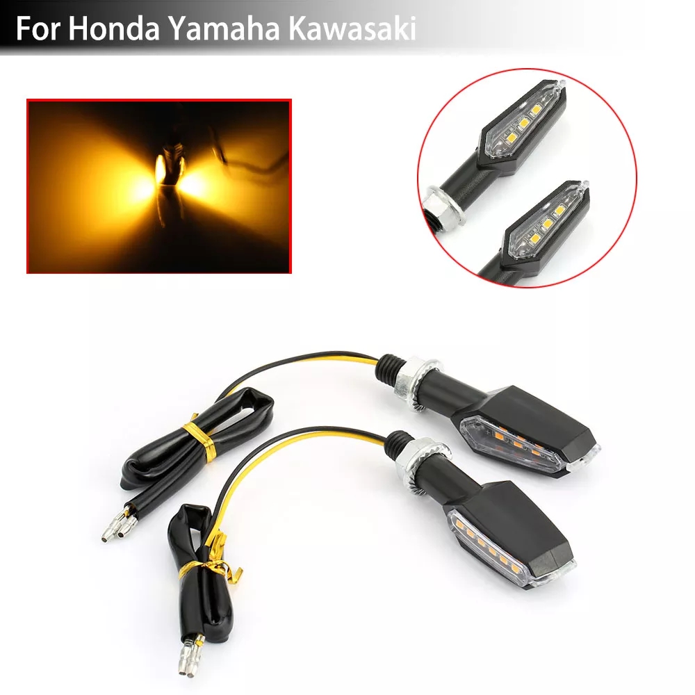 1Pair  Motorcycle LED Turn Signal Light For Yamaha Honda Kawasaki LED Motorcycle Flasher Light Bulb Motorbike Tail Light Blinker