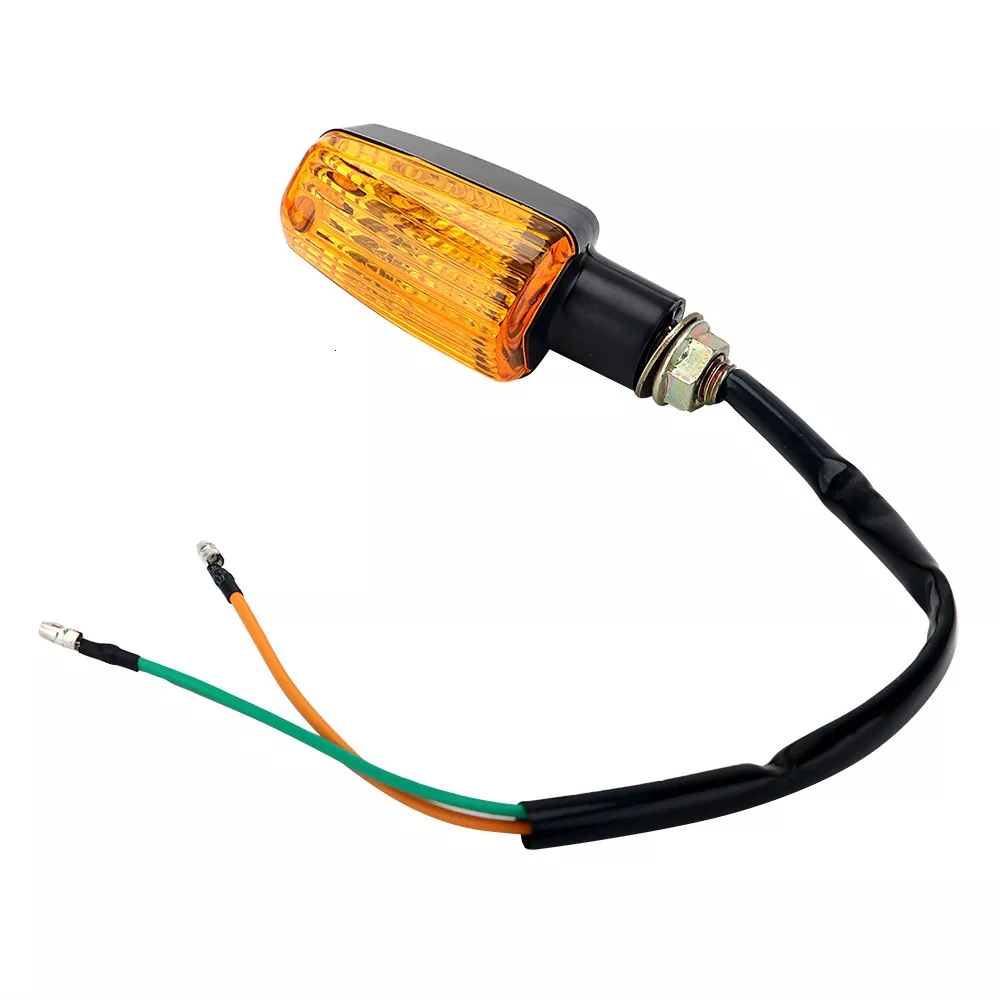 1 Pair 12V Universal Motorcycle Turn Signal Indicator Light Turning Amber Lamp Bulb Motorbike Lamps Blinker Flash Bike Lamp